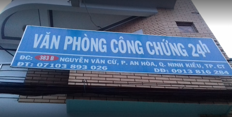 Liên hệ Văn phòng công chứng 24h Ninh Kiều Cần Thơ