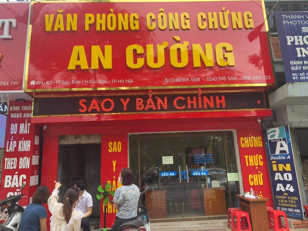 Liên hệ Văn phòng công chứng An Cường Sóc Sơn Hà Nội