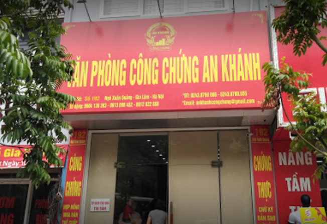 Liên hệ Văn phòng công chứng An Khánh Gia Lâm Hà Nội