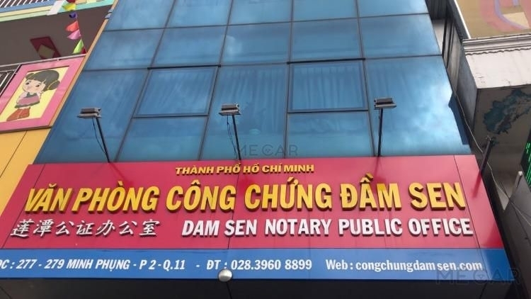 Liên hệ Văn phòng công chứng Đầm Sen Quận 11 Hồ Chí Minh