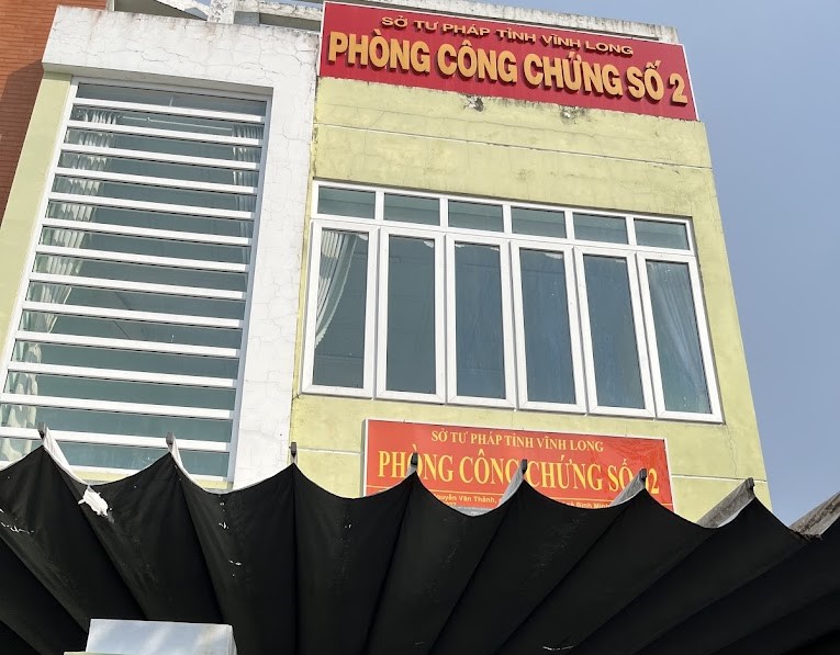 Liên hệ Phòng công chứng số 2 Vĩnh Long Bình Minh Vĩnh Long