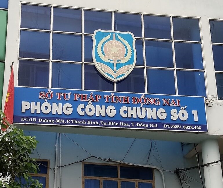 Liên hệ Phòng công chứng số 1 Đồng Nai thông tin địa chỉ số điện thoại