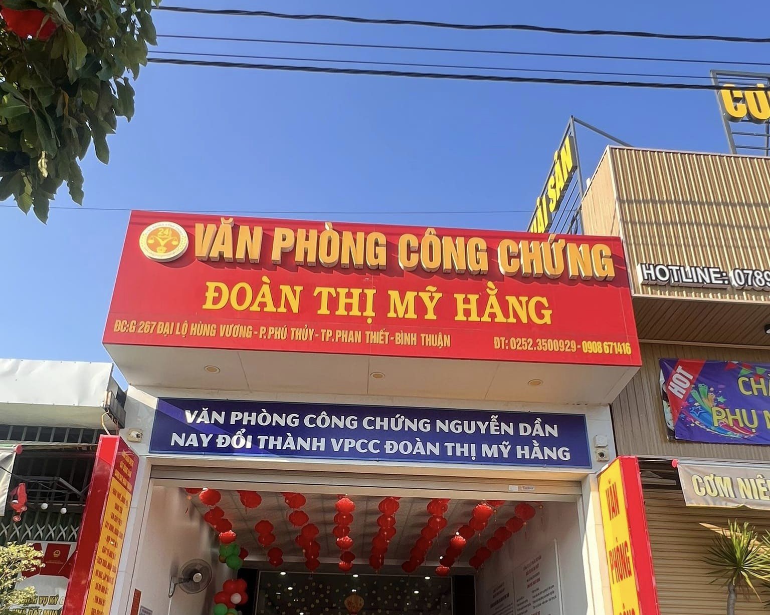 Liên hệ Văn phòng công chứng Đoàn Thị Mỹ Hằng thông tin địa chỉ số điện thoại