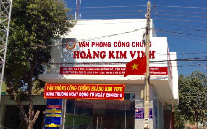 Liên hệ Văn phòng công chứng Hoàng Kim Vinh thông tin địa chỉ số điện thoại