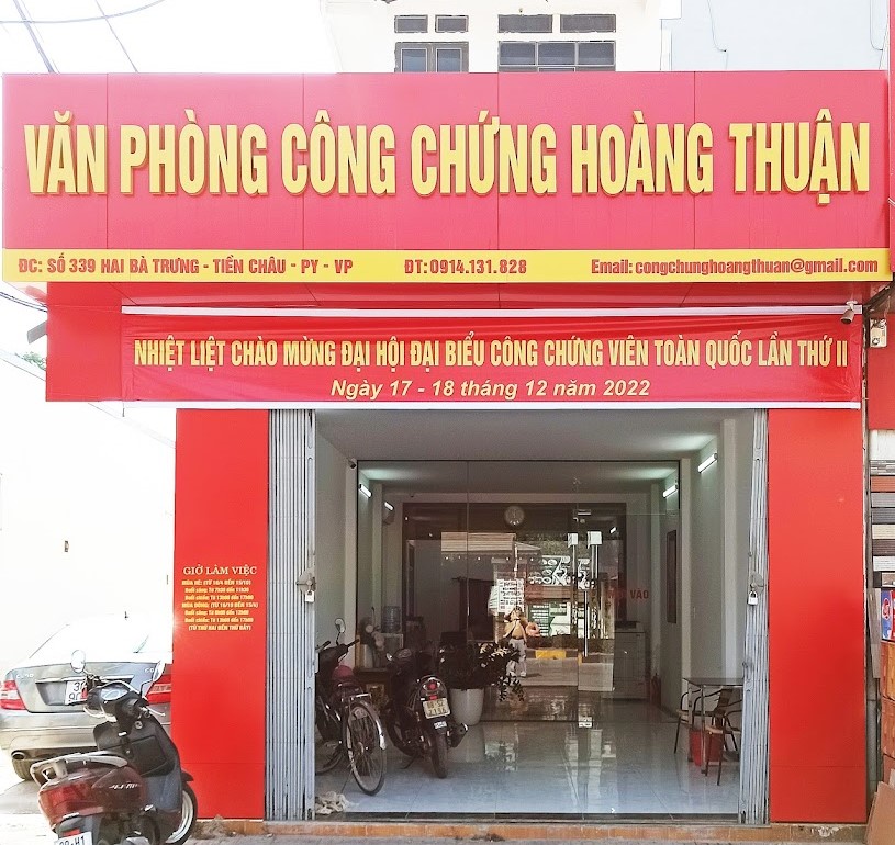 Liên hệ Văn phòng công chứng Hoàng Thuận thông tin địa chỉ số điện thoại