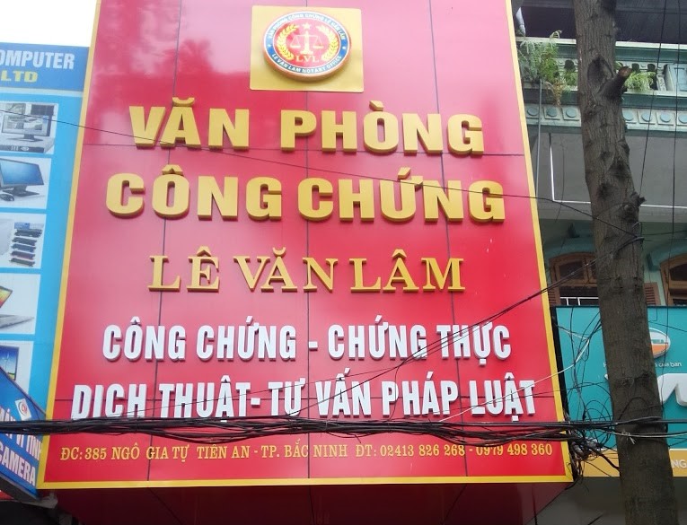 Liên hệ Văn phòng công chứng Lê Văn Lâm thông tin địa chỉ số điện thoại