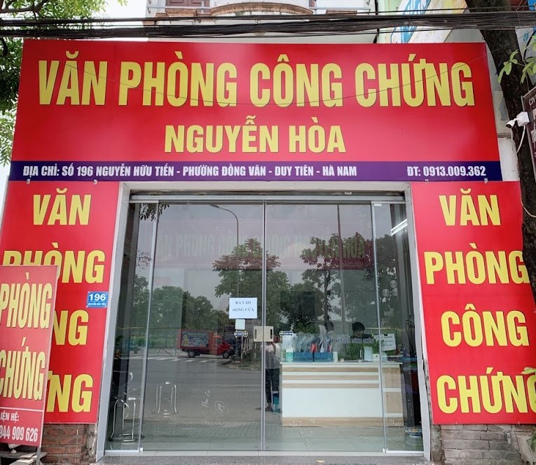 Liên hệ Văn phòng công chứng Nguyễn Hòa thông tin địa chỉ số điện thoại