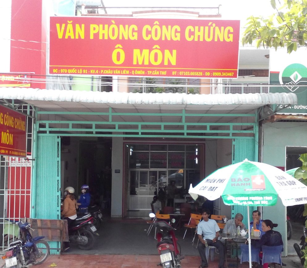 Danh sách Văn phòng công chứng Quận Ô Môn Thành phố Cần Thơ