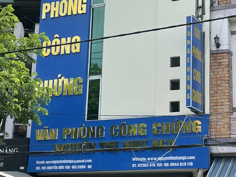 Danh sách Văn phòng công chứng Quận Sơn Trà Thành phố Đà Nẵng