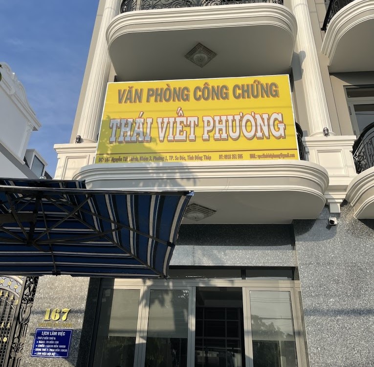 Liên hệ Văn phòng công chứng Thái Viết Phương thông tin địa chỉ số điện thoại