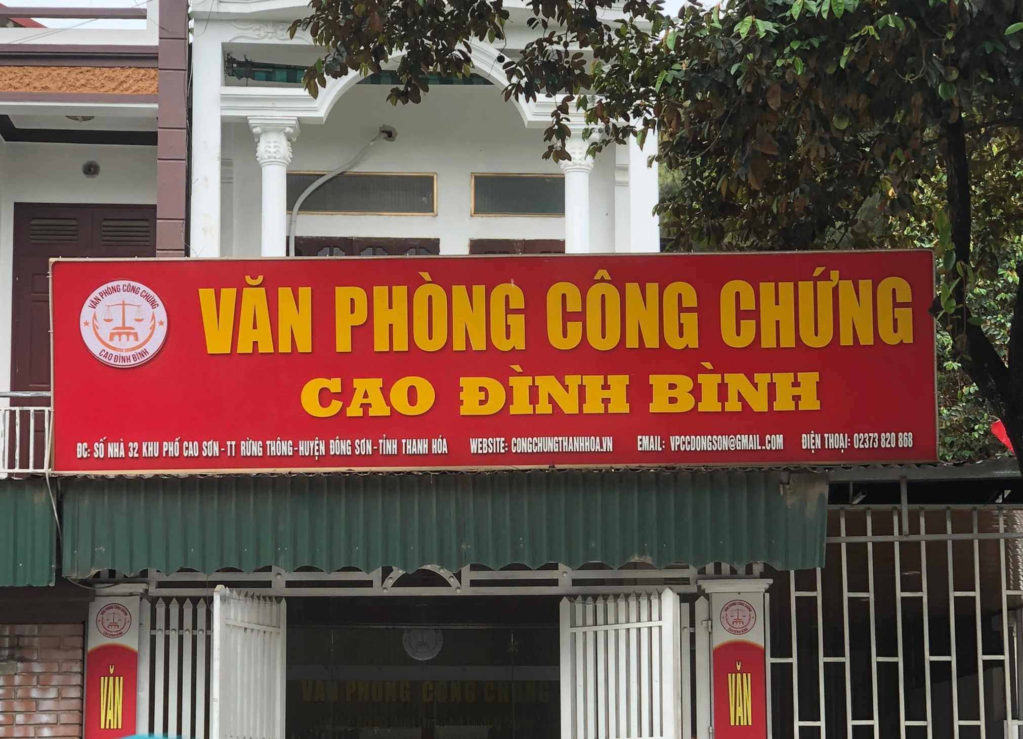 Liên hệ Văn phòng công chứng Cao Đình Bình Đông Sơn Thanh Hóa