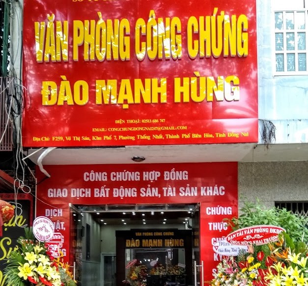 Liên hệ Văn phòng công chứng Đào Mạnh Hùng thông tin địa chỉ số điện thoại