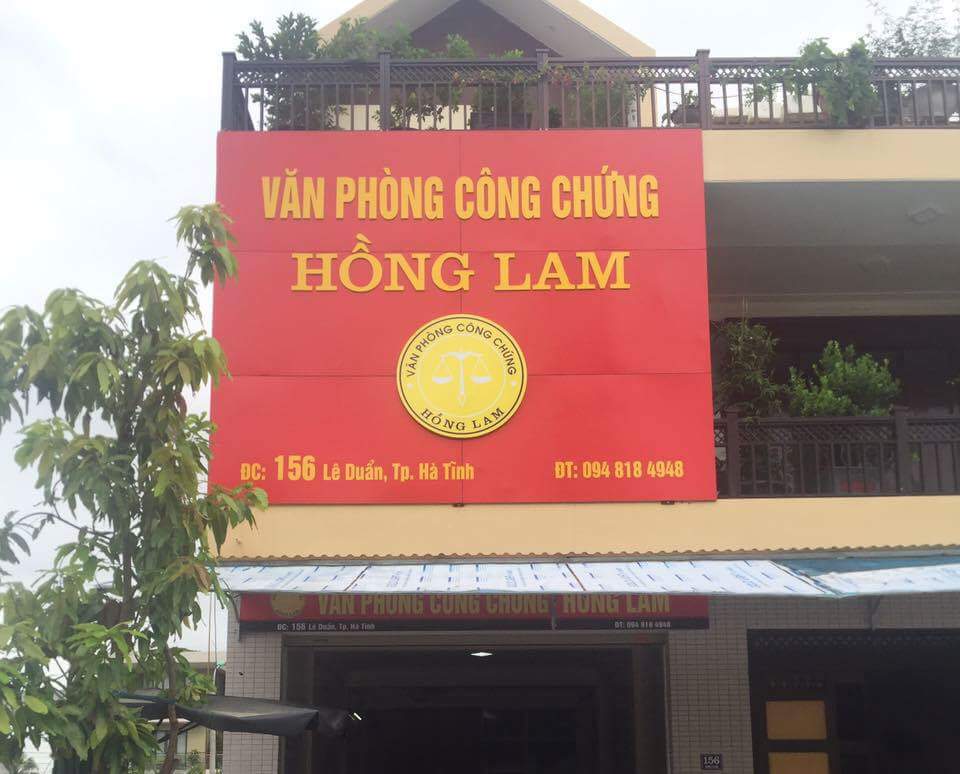 Liên hệ Văn phòng công chứng Hồng Lam thông tin địa chỉ số điện thoại