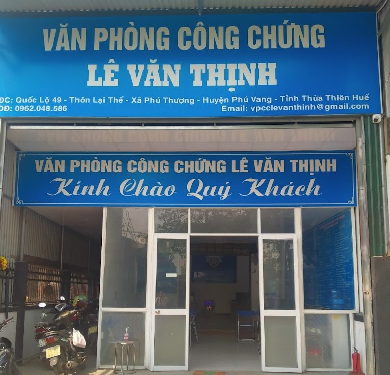 Liên hệ Văn phòng công chứng Lê Văn Thịnh thông tin địa chỉ số điện thoại