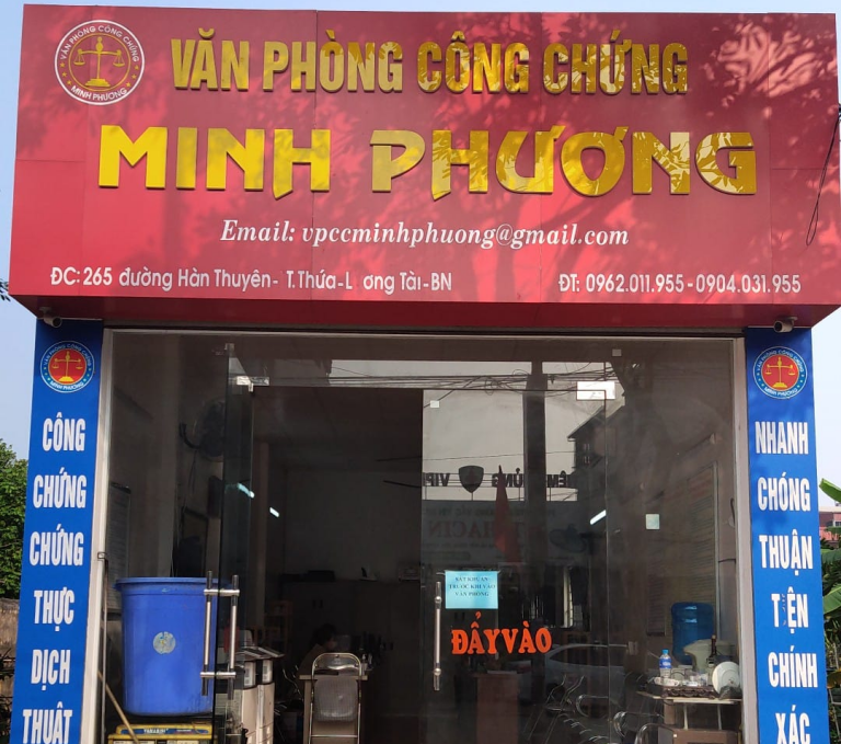 Liên hệ Văn phòng công chứng Minh Phương thông tin địa chỉ số điện thoại