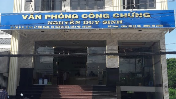 Liên hệ Văn phòng công chứng Nguyễn Duy Sinh Châu Phú An Giang