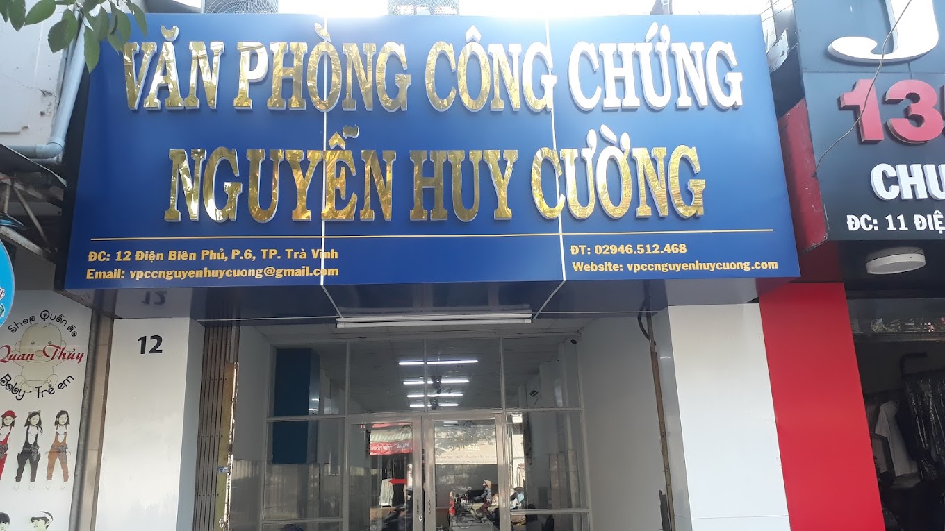 Liên hệ Văn phòng công chứng Nguyễn Huy Cường thông tin địa chỉ số điện thoại