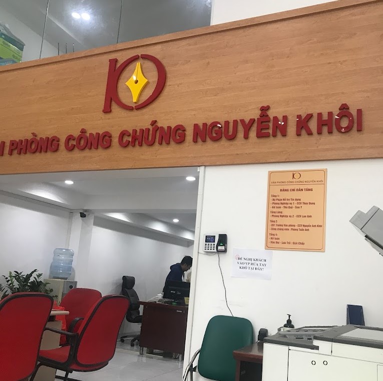 Liên hệ Văn phòng công chứng Nguyễn Khôi Cầu Giấy Hà Nội