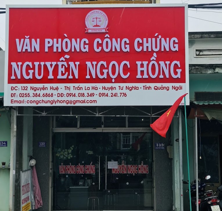 Liên hệ Văn phòng công chứng Nguyễn Ngọc Hồng thông tin địa chỉ số điện thoại