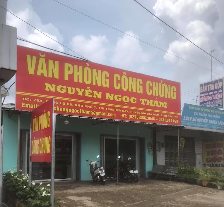 Liên hệ Văn phòng công chứng Nguyễn Ngọc Thắm thông tin địa chỉ số điện thoại