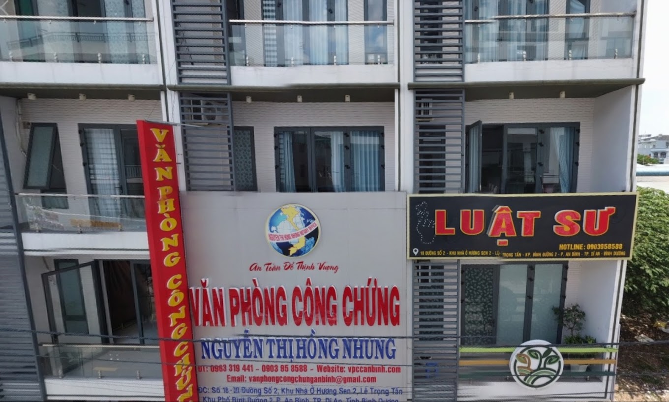 Liên hệ Văn phòng công chứng Nguyễn Thị Hồng Nhung Dĩ An Bình Dương