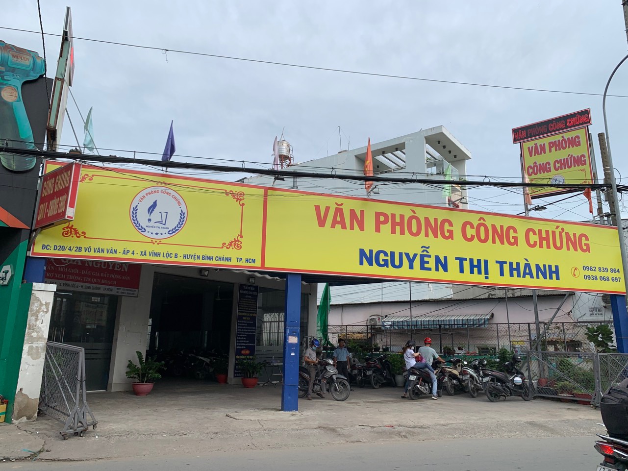 Liên hệ Văn phòng công chứng Nguyễn Thị Thành Bình Chánh Hồ chí Minh