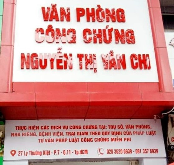 Liên hệ Văn phòng công chứng Nguyễn Thị Vân Chi thông tin địa chỉ số điện thoại