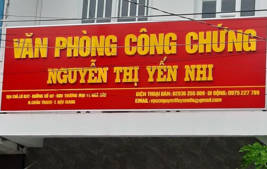 Liên hệ Văn phòng công chứng Nguyễn Thị Yến Nhi thông tin địa chỉ số điện thoại