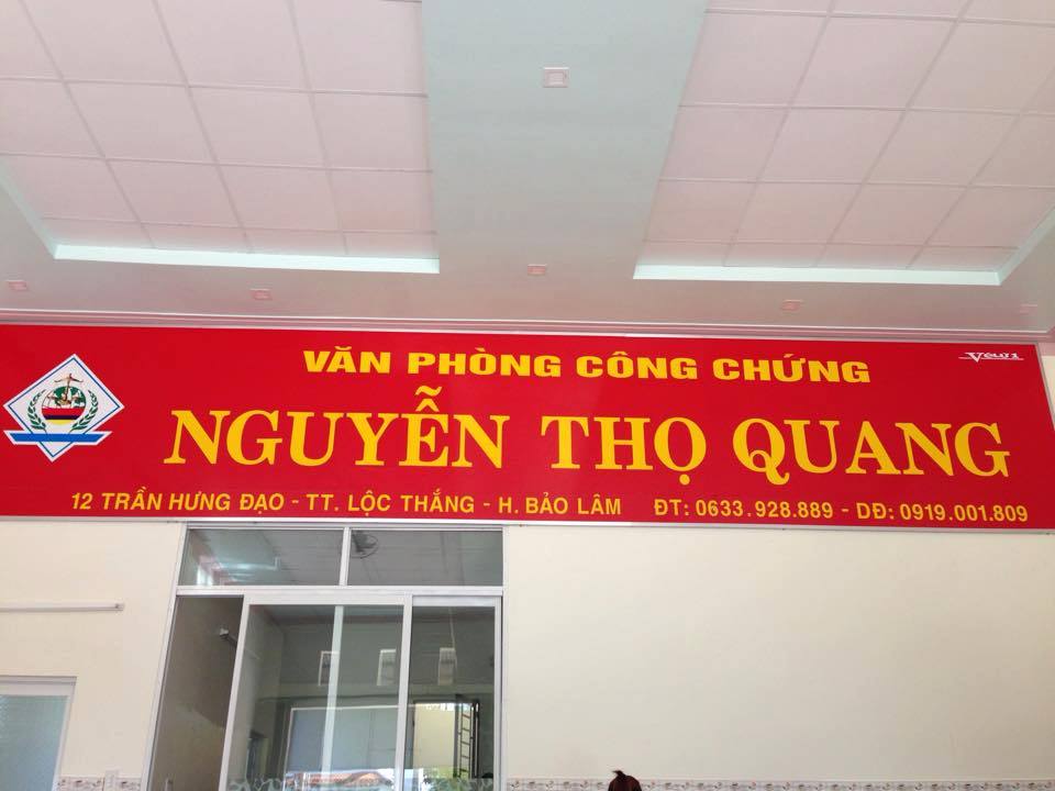 Liên hệ Văn phòng công chứng Nguyễn Thọ Quang thông tin địa chỉ số điện thoại