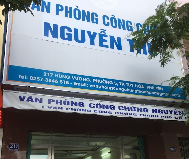 Liên hệ Văn phòng công chứng Nguyễn Thu  thông tin địa chỉ số điện thoại