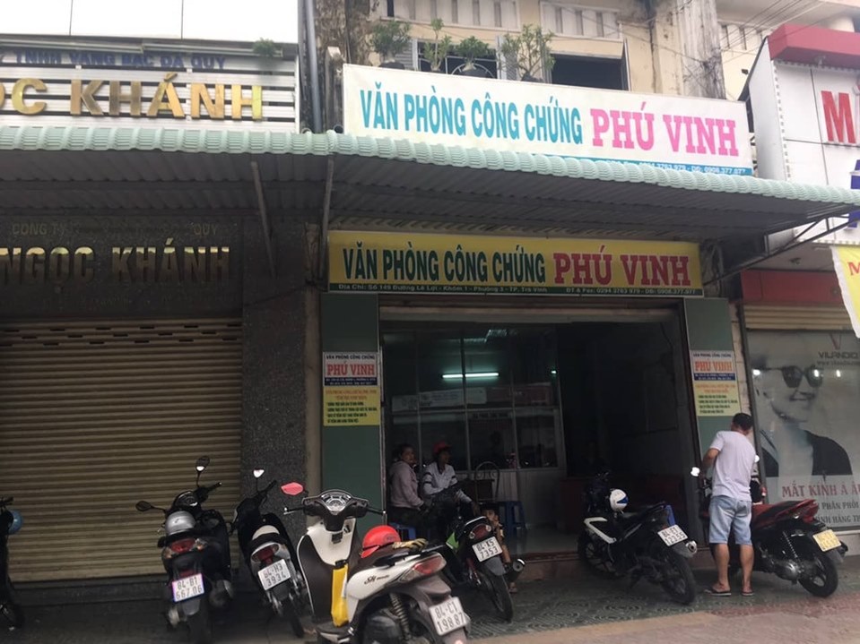 Liên hệ Văn phòng công chứng Phú Vinh thông tin địa chỉ số điện thoại