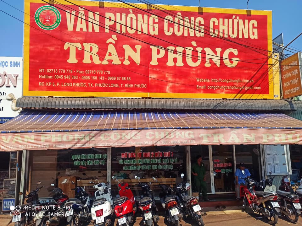 Liên hệ Văn phòng công chứng Trần Phùng thông tin địa chỉ số điện thoại