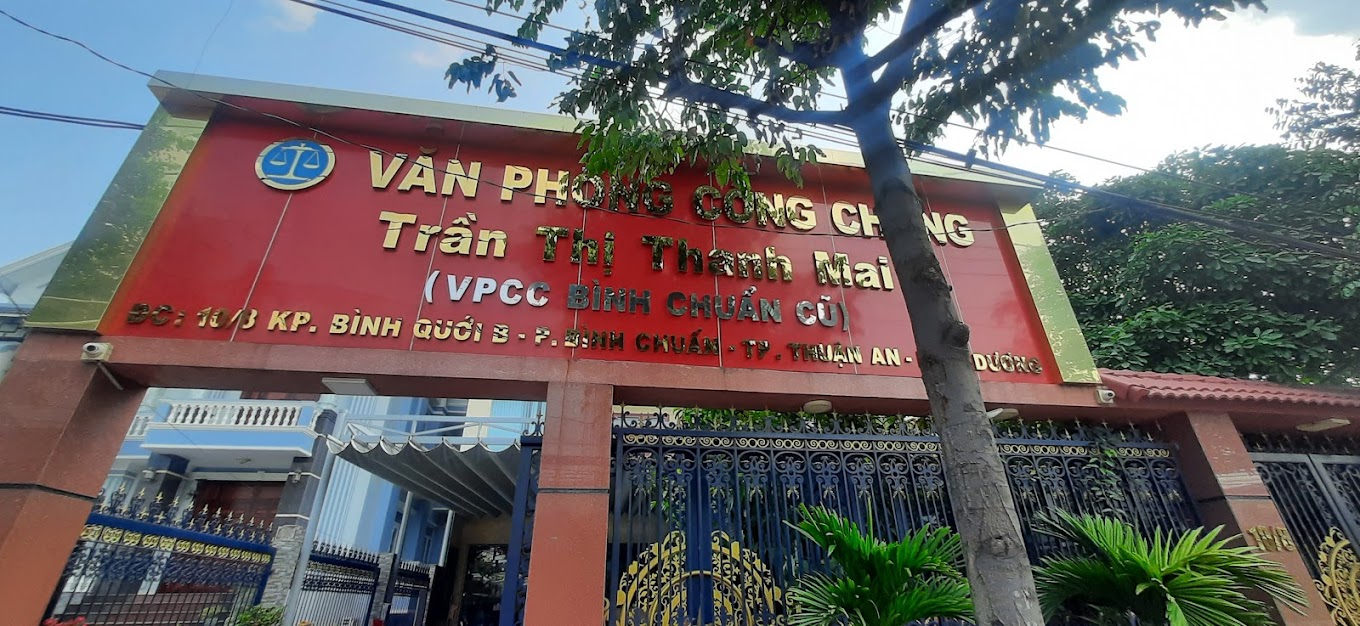 Liên hệ Văn phòng công chứng Trần Thị Thanh Mai Thuận An Bình Dương