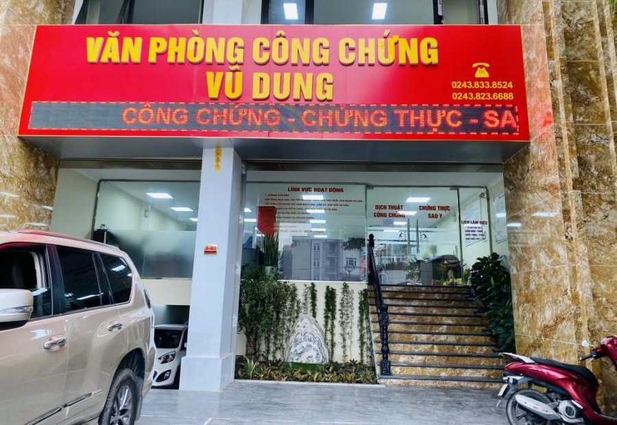 Liên hệ Văn phòng công chứng Vũ Dung Tây Hồ Hà Nội